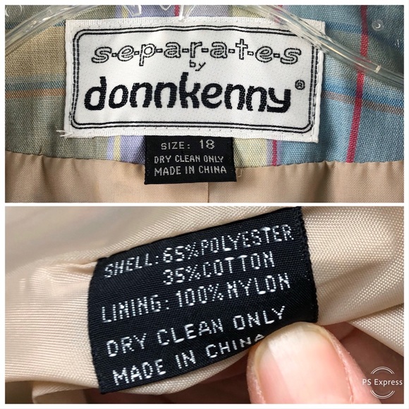 Vintage Donnkenny pastel plaid fully lined blazer - Picture 8 of 8